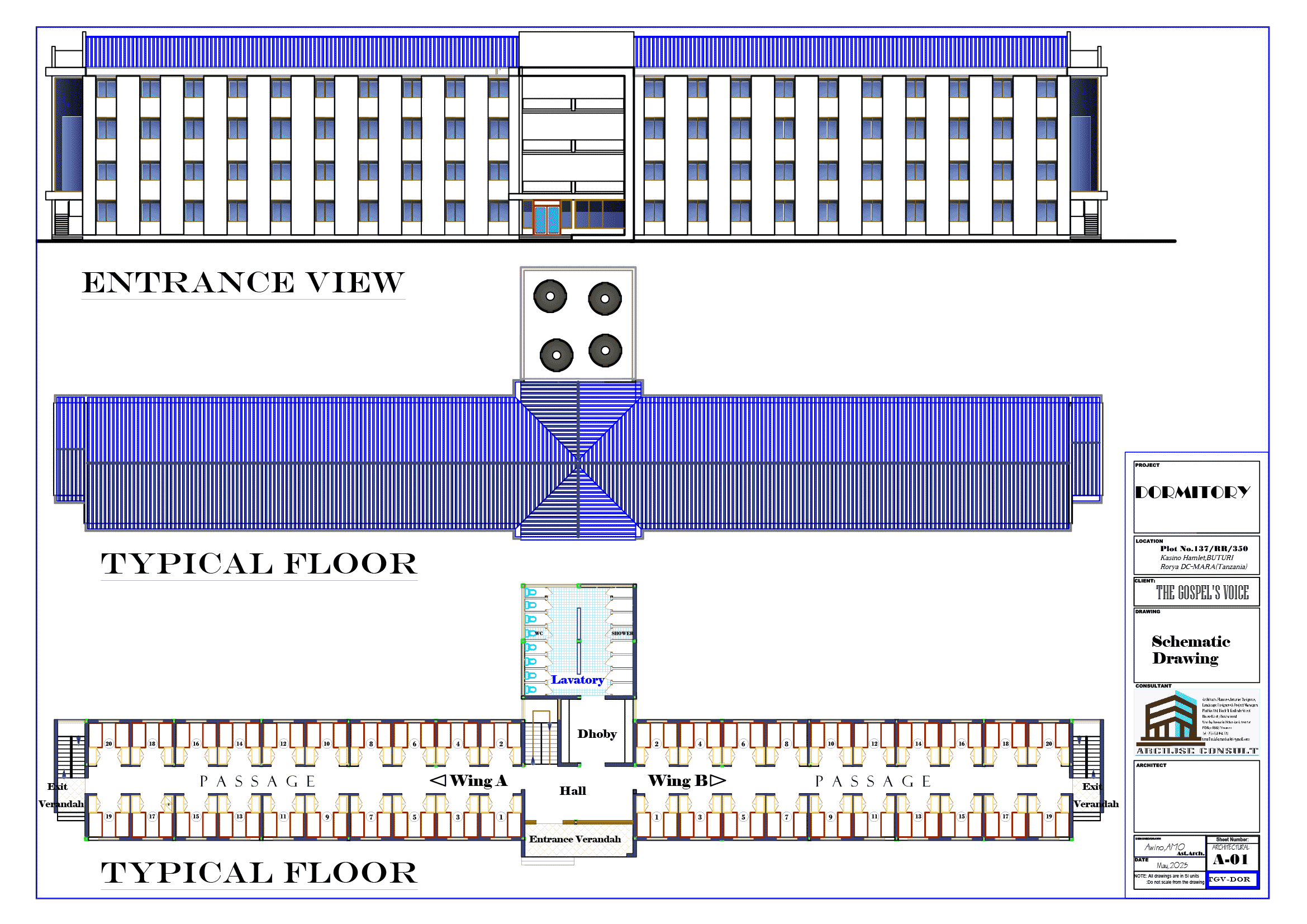 Dormitory floorplan